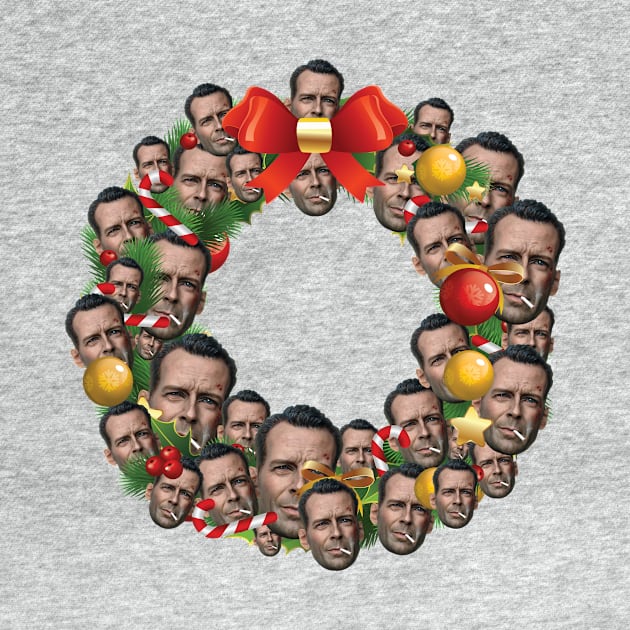 John McClane Die Hard Multiface Christmas Wreath by Rebus28